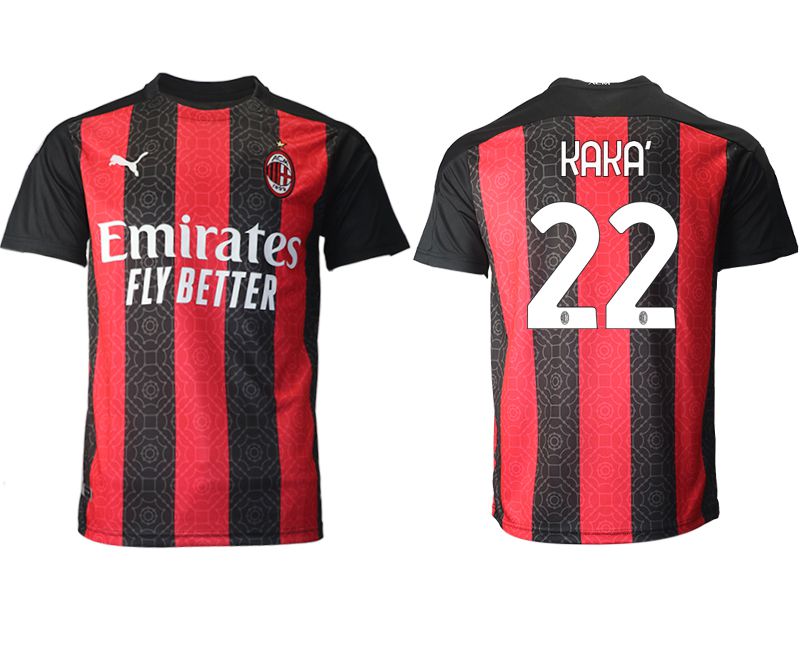 Men 2020-2021 club AC milan home aaa version #22 red Soccer Jerseys